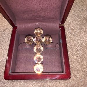 Glass Cross Necklace